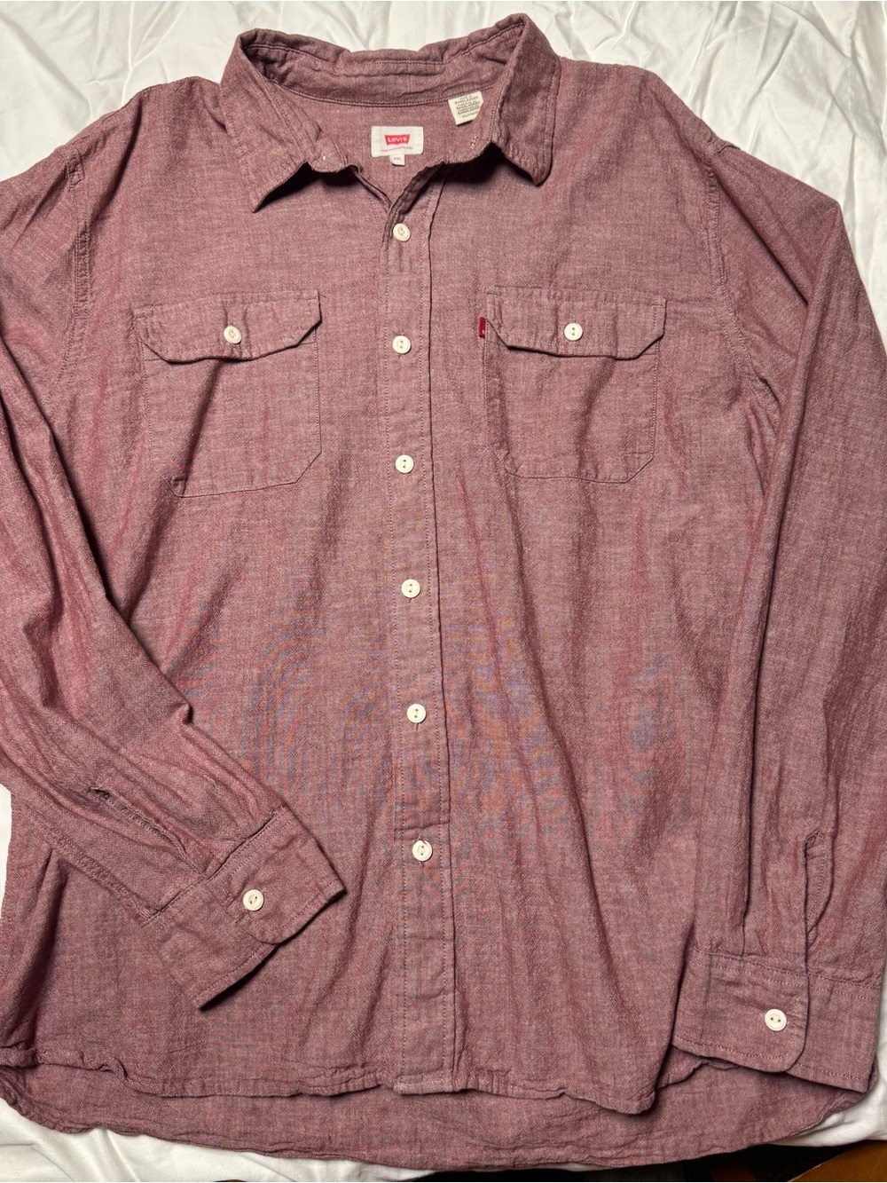 Levi's Men's Button-Down Shirt in Heathered Red